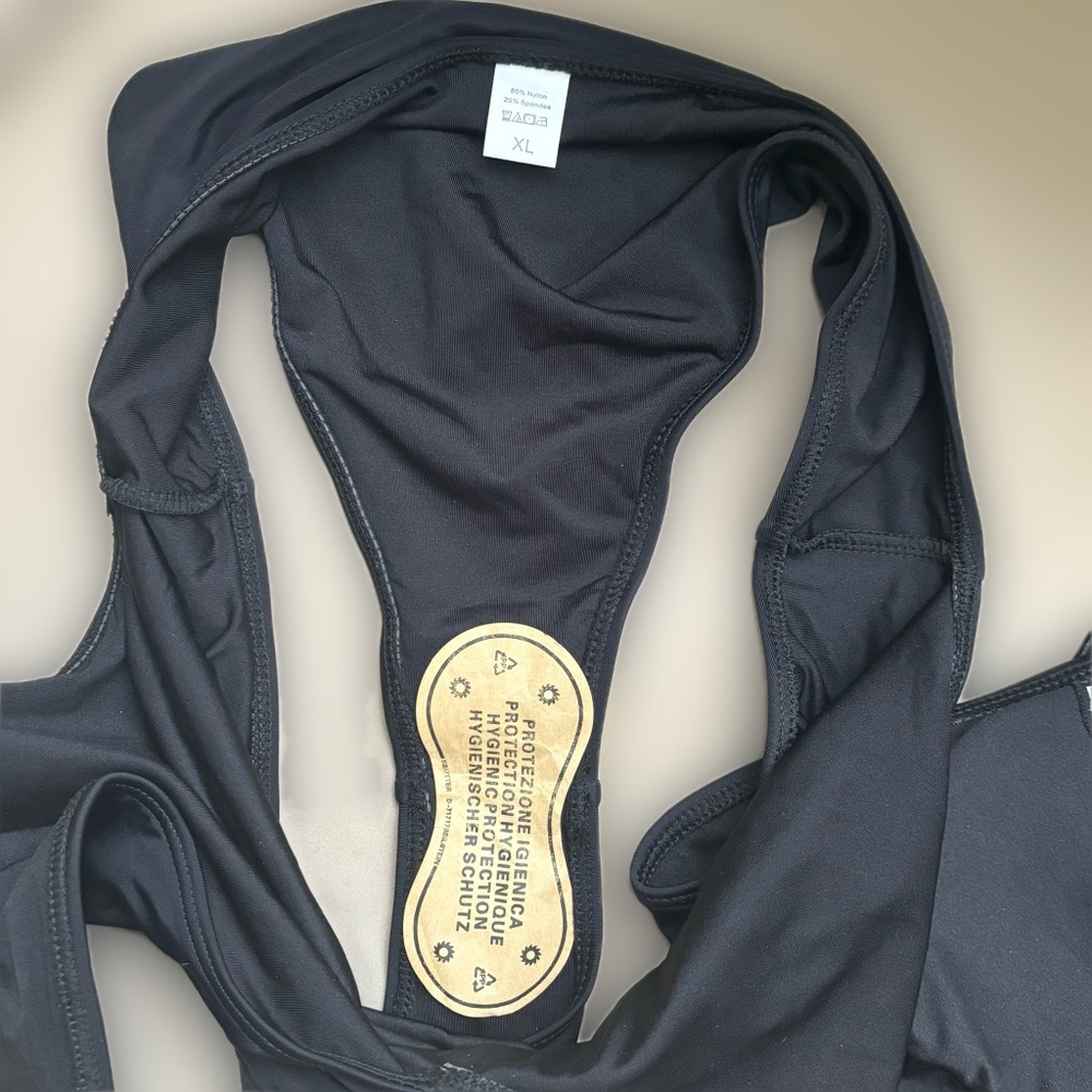 SweatyRocks Black Criss Cross One Pieces Swimsuit - Picture 11 of 11